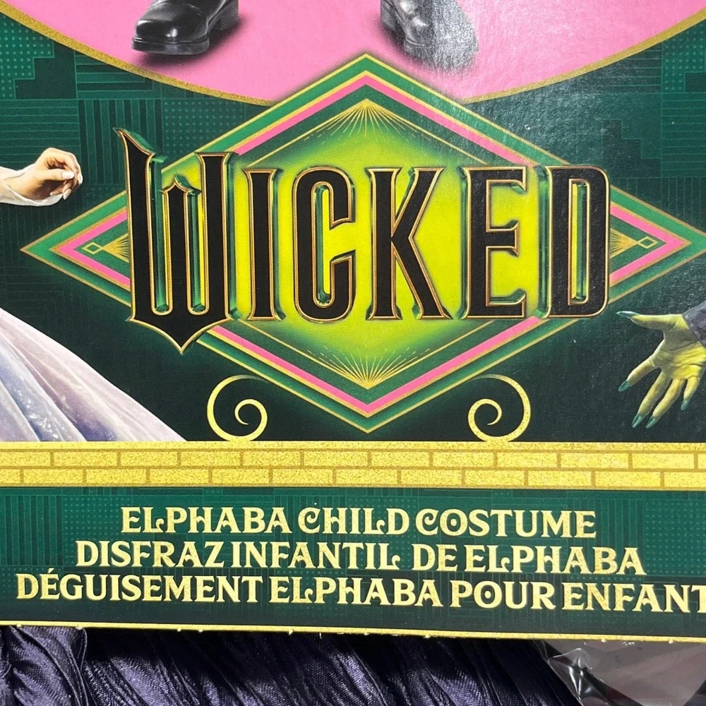 Wicked Girls Elphaba Costume Dress Hat NEW Small 4-6X Disguise Dress Up